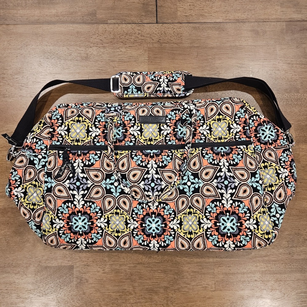 Vera Bradley Retired Sierra Pattern Grand Weekend Traveler Bag w/ Trolley Sleeve